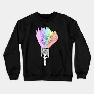 Rainbow Painted Tattoo Crewneck Sweatshirt